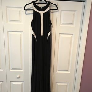 Black and white long Xscape dress
